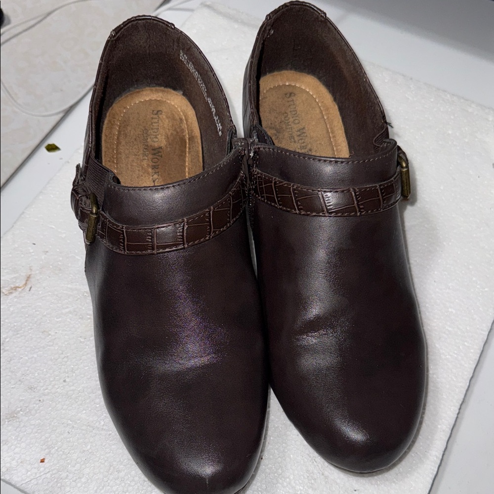 Studio Works Dark Brown Ankle Booties